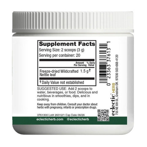 Eclectic Herb, Nettles Leaf, 60 Gram