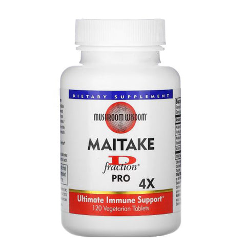 Mushroom Wisdom, Maitake D-fraction Pro 4X, 120 vegiTabs