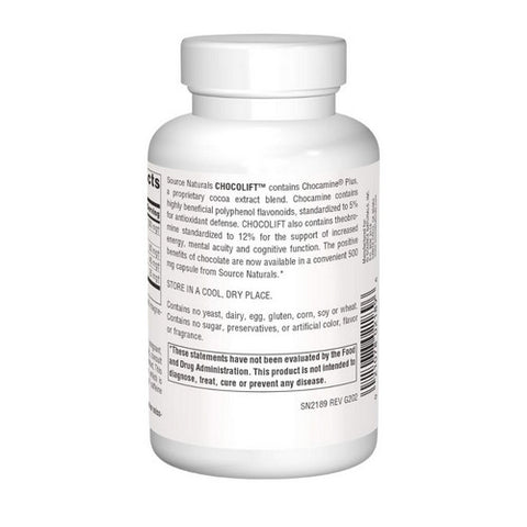 Source Naturals, Choco Lift, 500 Mg, 120 caps