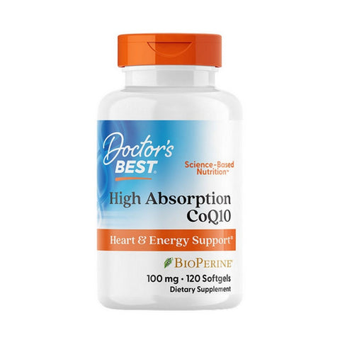 Doctors Best, High Absorption CoQ10 with Bioperine, 100 mg, 120 Softgels