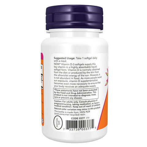 Now Foods, Vitamin D-3, 2000 IU, 240 Softgels