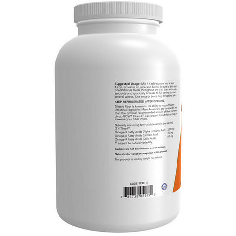 Now Foods, Organic Fiber-3, 16 OZ