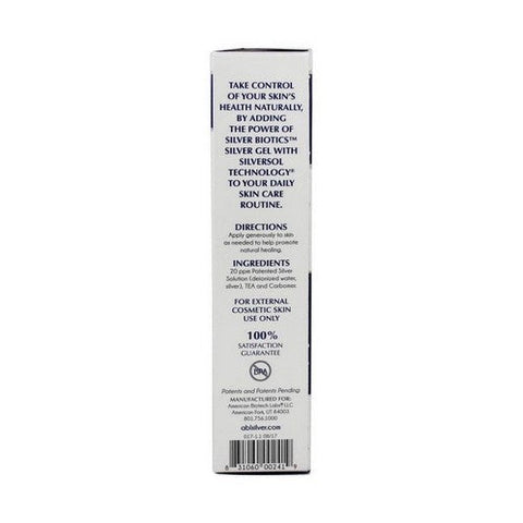Silver Biotics (American Biotech Labs), Silver Gel Ultimate Skin And Body Care, 1.5 Oz