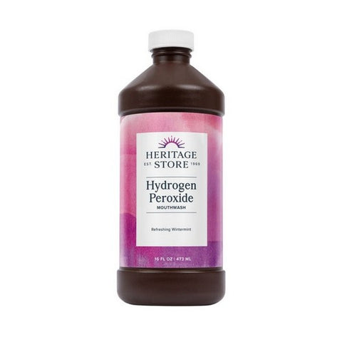 Heritage Store, Hydrogen Peroxide Mouthwash, Mint 16 OZ