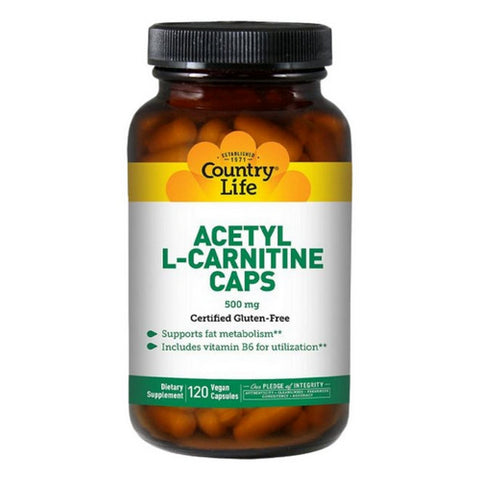 Country Life, Acetyl L-carnitine, 500 mg, 120 Caps