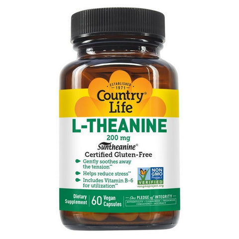Country Life, L-Theanine, B-6 60 Caps