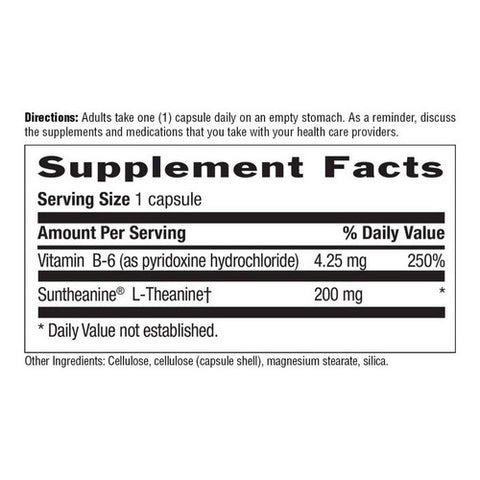 Country Life, L-Theanine, B-6 60 Caps