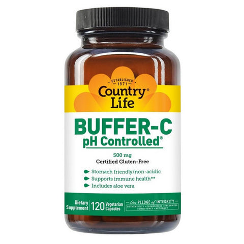 Country Life, Buffer-C pH Controlled, 500 mg, 120 Caps