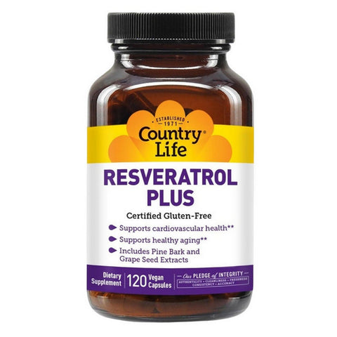 Country Life, Resveratrol Plus, 120 Caps