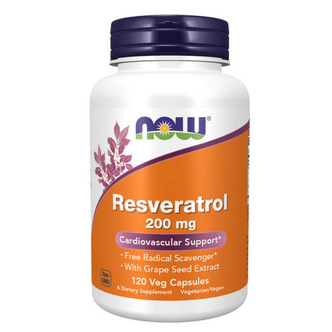 Now Foods, Natural Resveratrol, 200 mg, 120 Vcaps