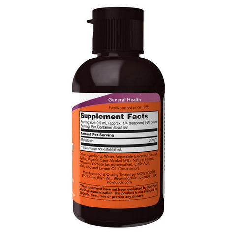 Now Foods, Liquid Melatonin, 3 mg, 2 Oz