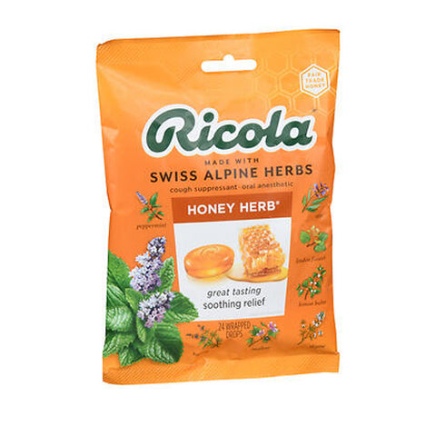 Ricola, Cough Suppressant Throat Drops Honey Herb, 24 Count