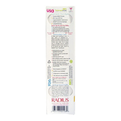 Radius Toothbrushes, Toothbrush, Pure Baby Each