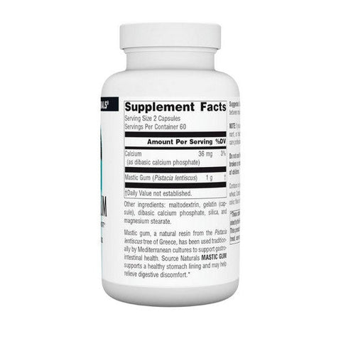 Source Naturals, Mastic Gum Extract, 500 mg, 120 Caps Source Naturals