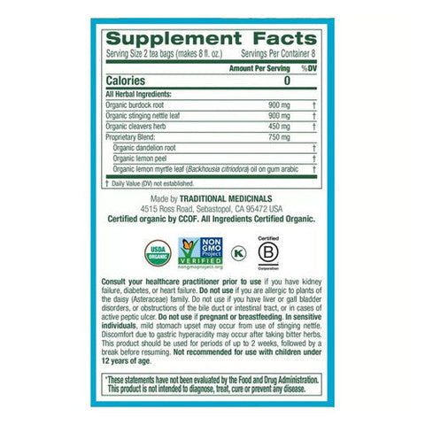Traditional Medicinals, Lemon Everyday Detox, 16 bags Traditional Medicinals