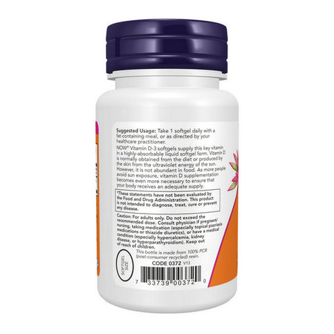 Now Foods, Vitamin D3, 5000 IU, 120 softgels