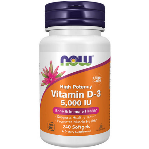 Now Foods, Vitamin D3, 5000 IU, 240 Softgels