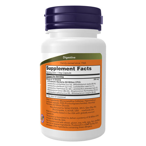 Now Foods, Probiotic-10 50 Billion, 50 Veg Capsules Now Foods