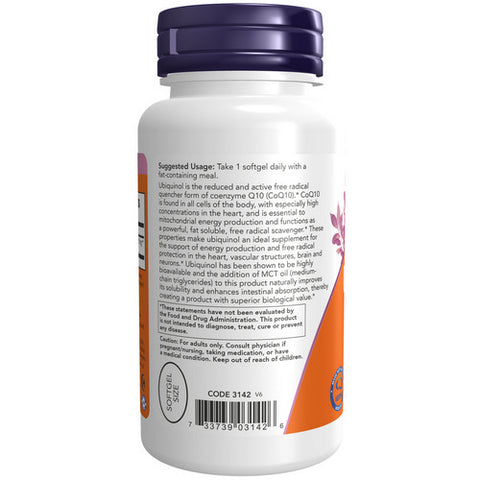 Now Foods, Ubiquinol, 100 mg, 60 Softgels