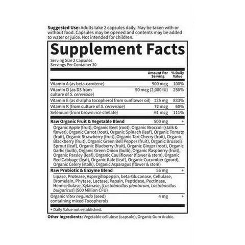 Garden of Life, Vitamin Code, Raw Vitamin E Complex 60 Caps Garden of Life