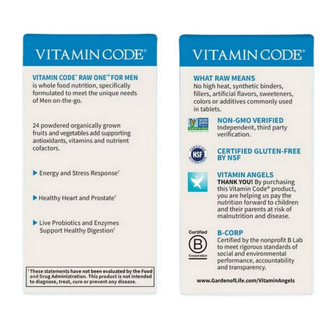 Garden of Life, Vitamin Code, Raw One for Men 75 Caps