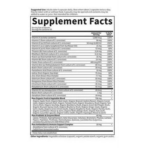 Garden of Life, Vitamin Code, 50 & Wiser Women's Formula 240 Caps Garden of Life