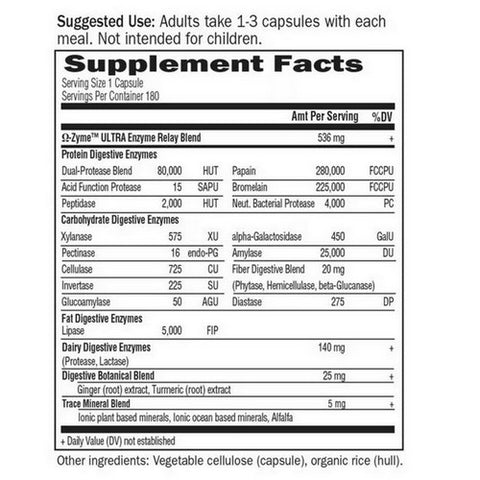 Garden of Life, O-Zyme, Ultra 180 Caps