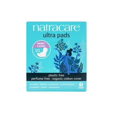 Natracare, Ultra Long Pads with Wings, 10 CT