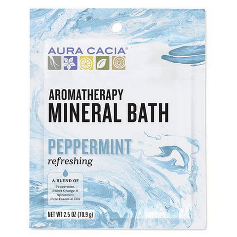 Aura Cacia, Mineral Bath, Peppermint Harvest 2.5 oz