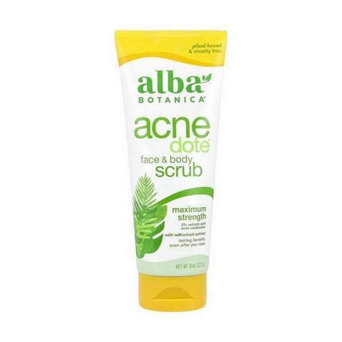 Alba Botanica, Natural ACNEdote Face & Body Scrub, 8 oz