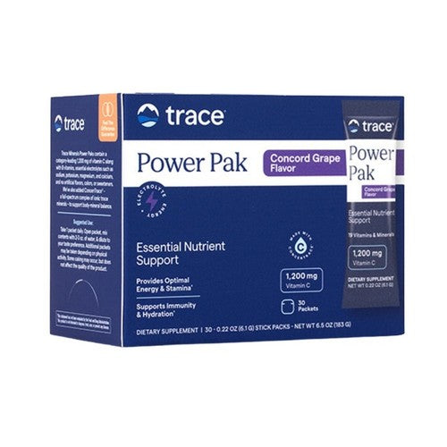Trace Minerals, Electrolyte Stamina Power Pak Raspberry Concord Grape, 30 Packets