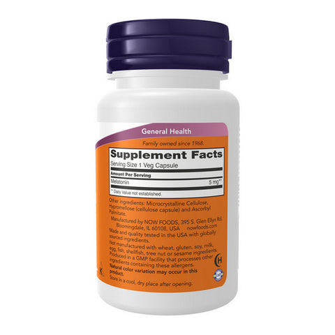 Now Foods, Melatonin, 5 mg, 60 Vcaps