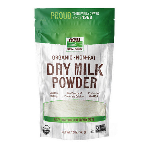 Now Foods, Organic Non-Fat Dry Milk Powder, 12 Oz