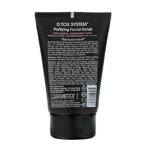 Giovanni Cosmetics, Dtox System Purifying Facial Scrub (Step2), 4 oz Giovanni Cosmetics