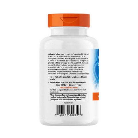 Doctors Best, Real Krill Enhanced with DHA & EPA, 60 softgels