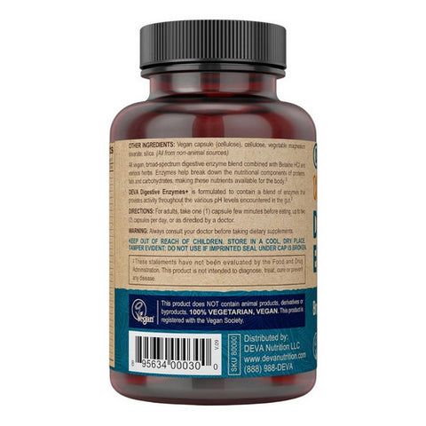 Deva Vegan Vitamins, Vegan Digestive Support, 90 caps