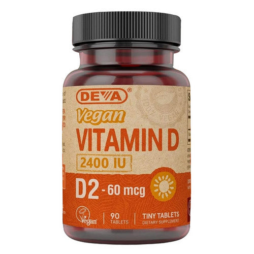Deva Vegan Vitamins, Vegan Vitamin D, 2400 IU, 90 tabs