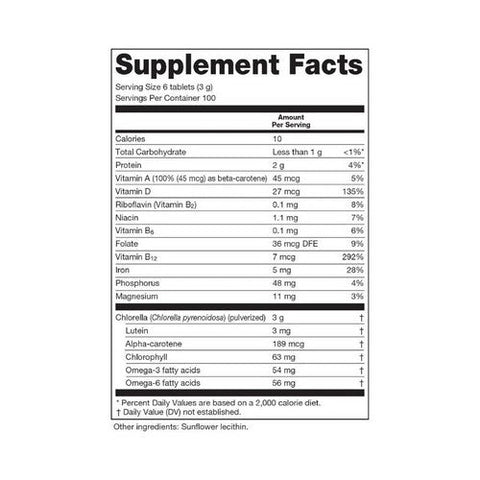 Sun Chlorella, Chlorella A Tablets, 500 MG, 600 tab Sun Chlorella