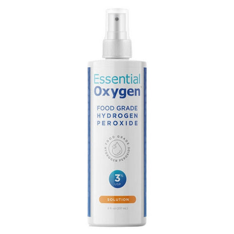 Essential Oxygen, Food Grade Hydrogen Peroxide 3% USP, 8 oz