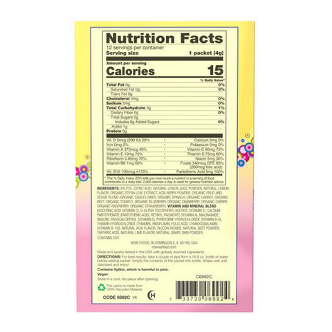 Now Foods, Sugar Free Drink Sticks, Acai Lemonade 12 sticks, 1.7 oz