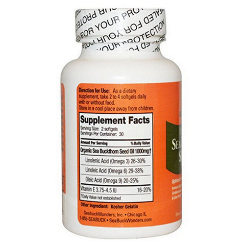 Seabuck Wonders, Sea Buckthorn Seed Oil, 60 Softgels