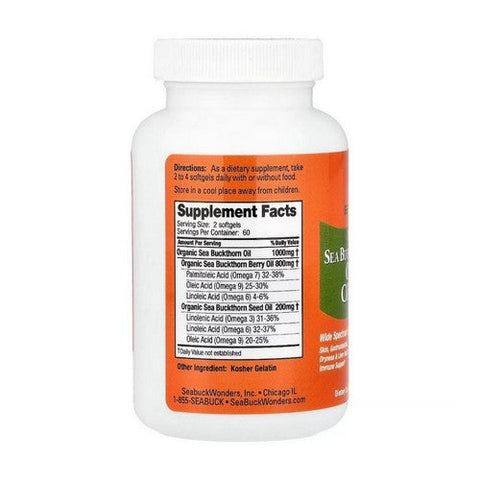 Seabuck Wonders, Sea Buckthorn Oil Blend Omega-7 Complete, 120 Softgels Seabuck Wonders