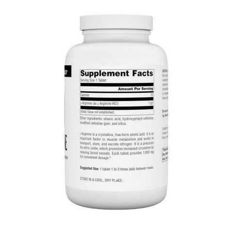Source Naturals, L-arginine, 1000 mg, 200 tab Source Naturals