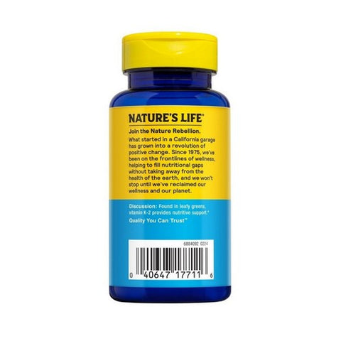 Nature's Life, Vitamin K-2 Menatetrenone, 5000 mcg, 60 tabs