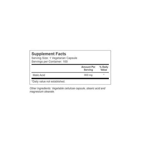 Nature's Life, Malic Acid, 800 Mg, 100 Veg Caps Nature's Life