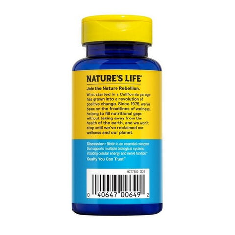 Nature's Life, Biotin, 2500 mcg, 100 caps
