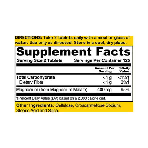 Nature's Life, Renewing Magnesium Malate, 400 Mg, 100 tabs Nature's Life