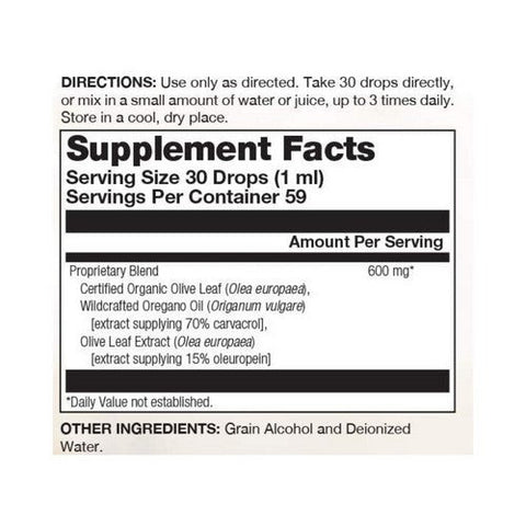 LifeTime, Organic Oregano Oil And Olive Leaf Drops, 2 oz LifeTime
