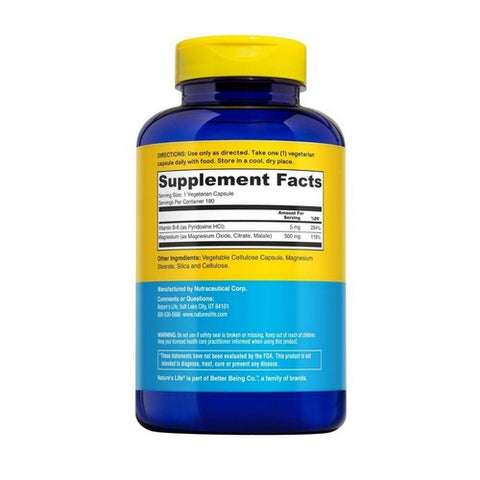 Nature's Life, Magnesium, 500 mg, 180 caps