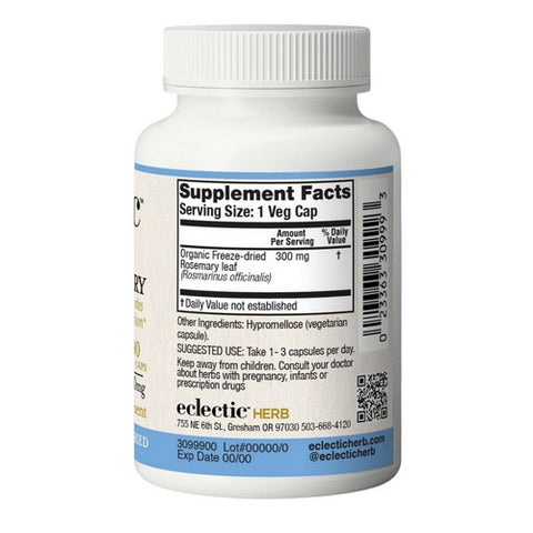 Eclectic Herb, Rosemary, 300 mg, 90 vcaps